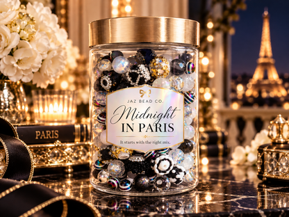 Midnight in Paris | Luxury Black & White Bead Mix