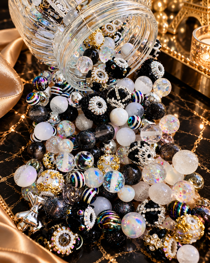 Midnight in Paris | Luxury Black & White Bead Mix